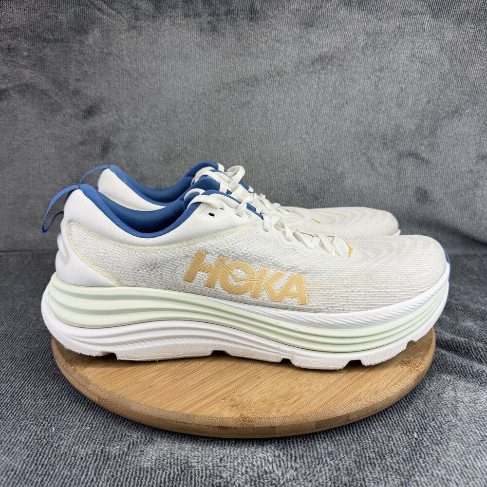Hoka One One Gaviota 5 Shoes Mens Size 14 White Running Sneakers 1127929-FTG